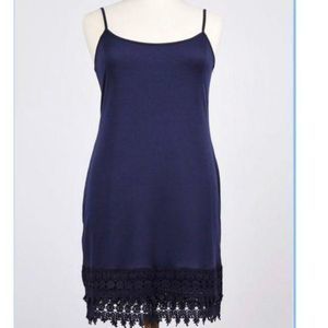 EIKOSI Blue Small Lace Trim Slip‎ Extender